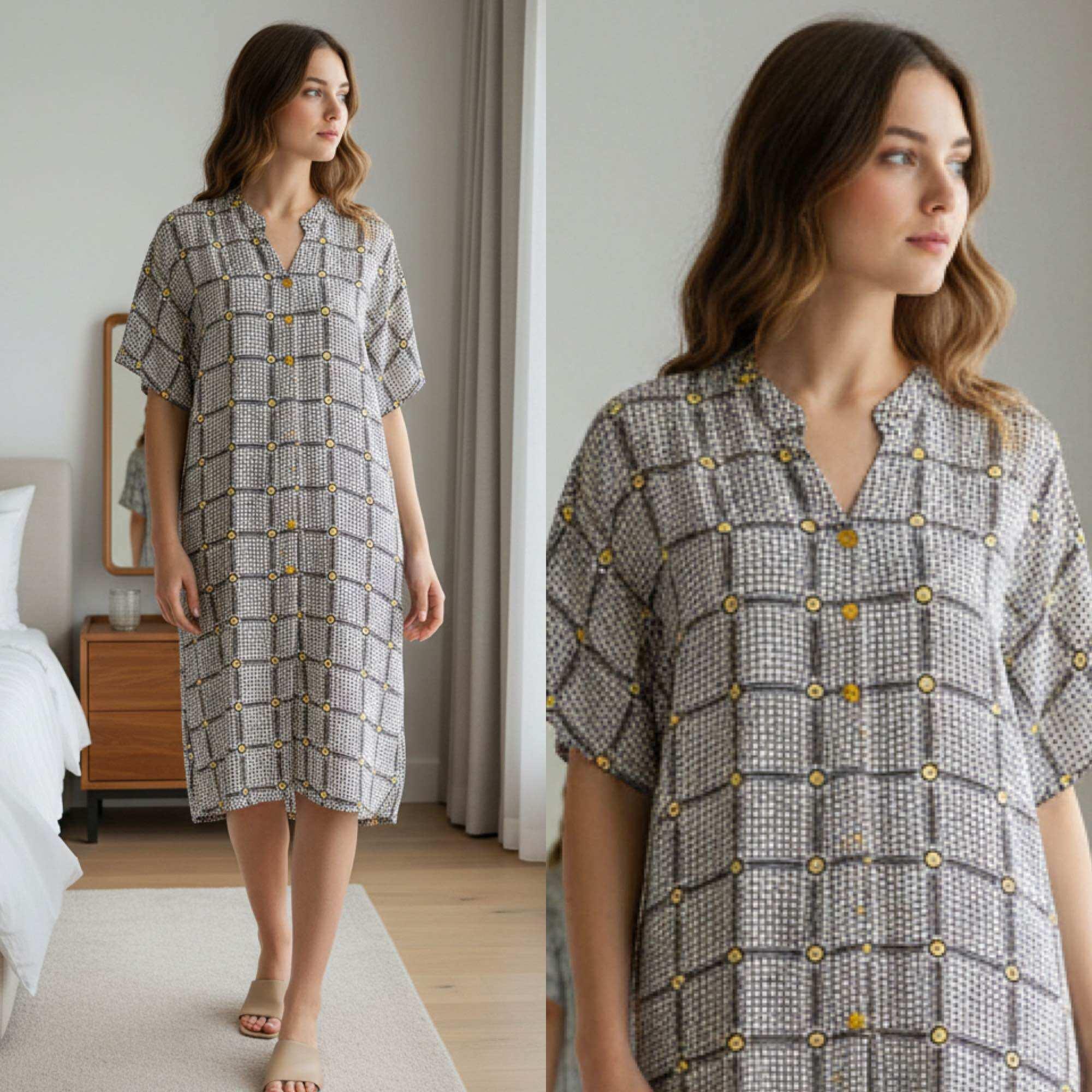 Daster Cantik Model Nagita Lengan Pendek Motif Bunga Bunga Bahan Adem Bumil Busui