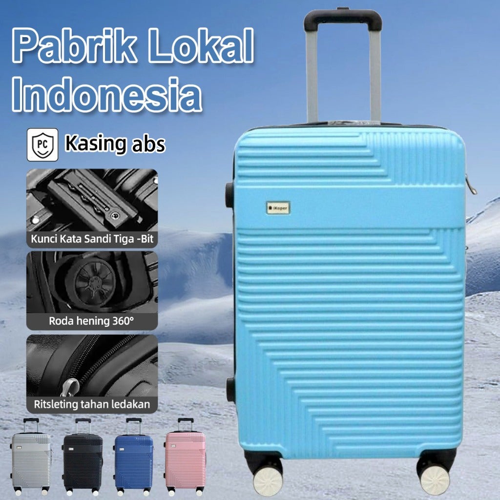 JOYANG ABS Koper 24 Inch Jerman Baru 20 koper Kabin Bagasi Tas Travel Polo untuk Anak Perempuan 24 inc