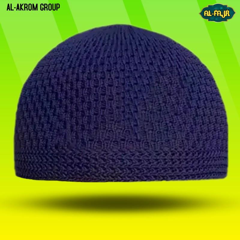 Peci Haji Kopiah Songkok RAJUT NANAS HITAM POLOS