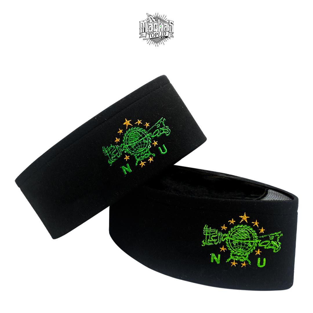 Peci Songkok Hitam Anak dan Dewasa Motif Logo NU