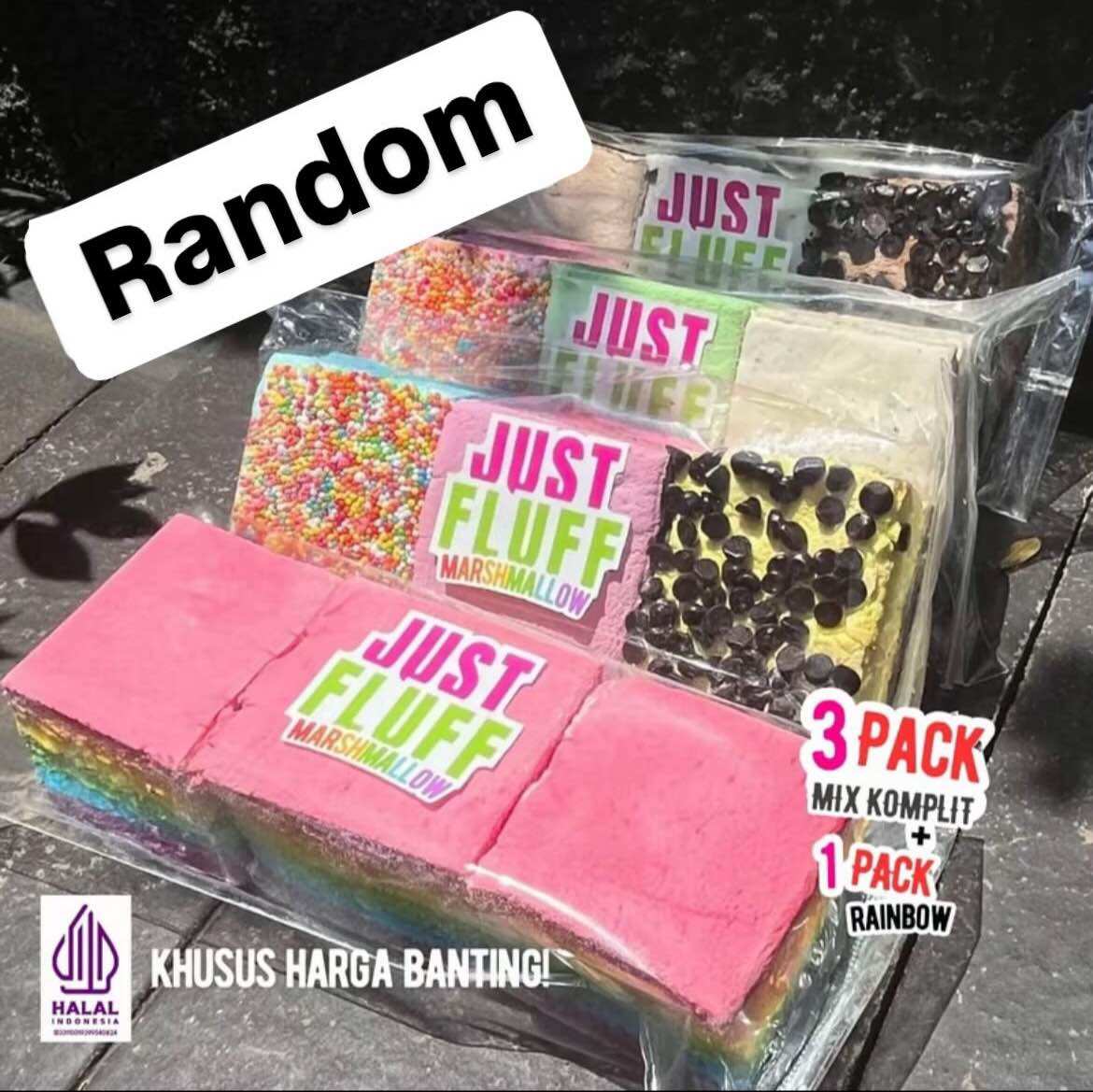 ( beli 1 gratis 1 coklat turki ) Just fluff marshmellow marshmellow viral tiktok rasa