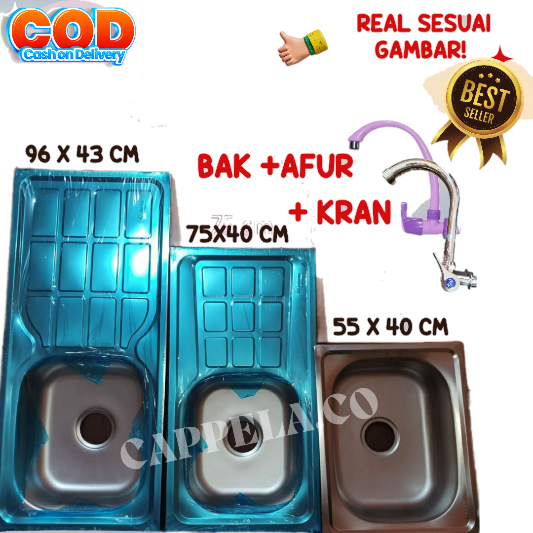 BAK CUCI PIRING DENGAN KRAN PAKET LENGKAP SINK CUCI PIRING