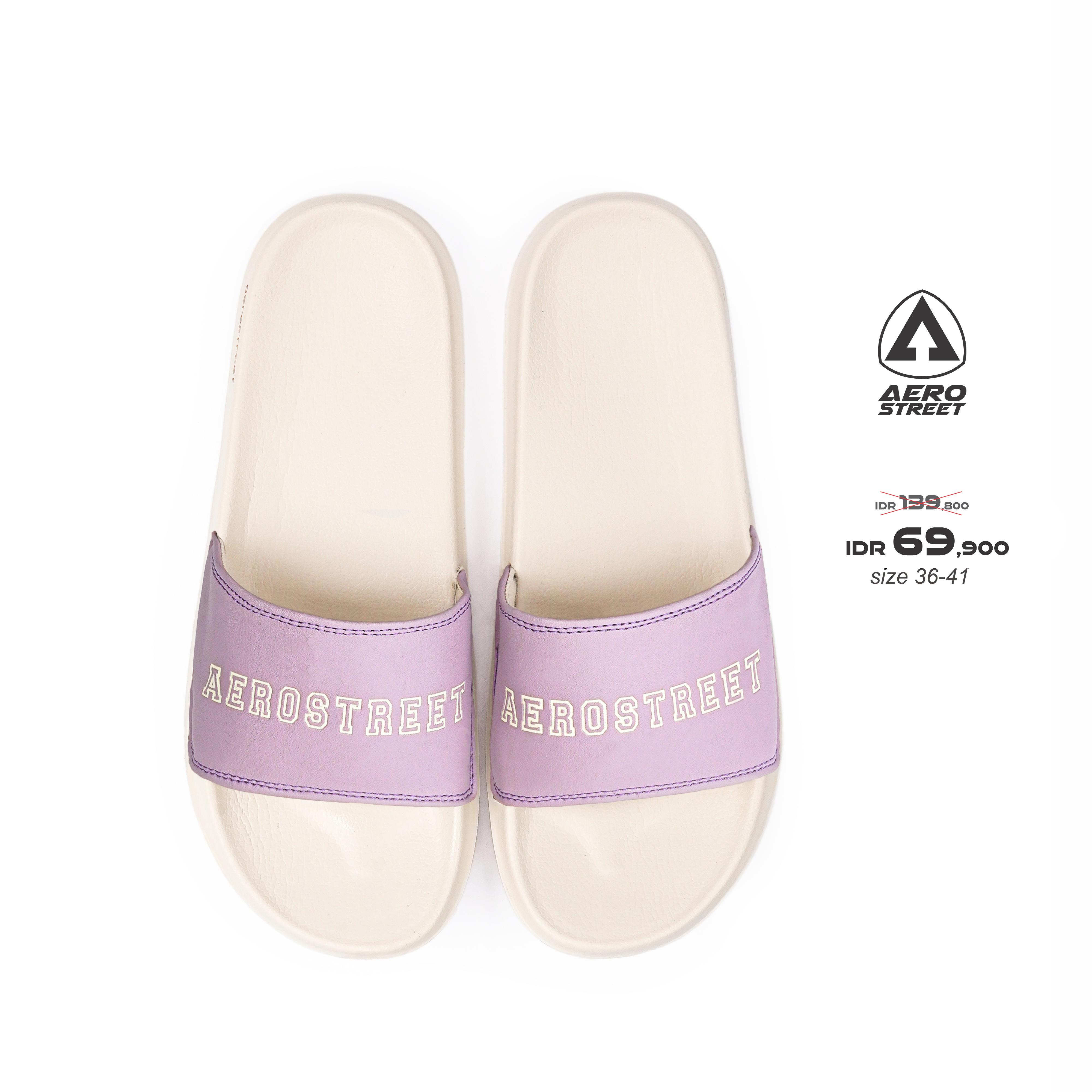 Aerostreet 36-41 Celinie Natural Ungu - Sandal Slip On BABAA