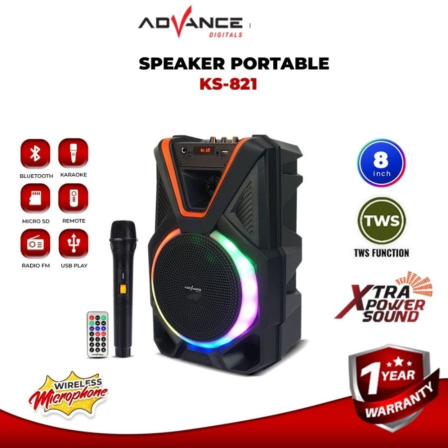 Speaker meeting bluetooth Advance K881N ukuran jumbo speaker 8 inci