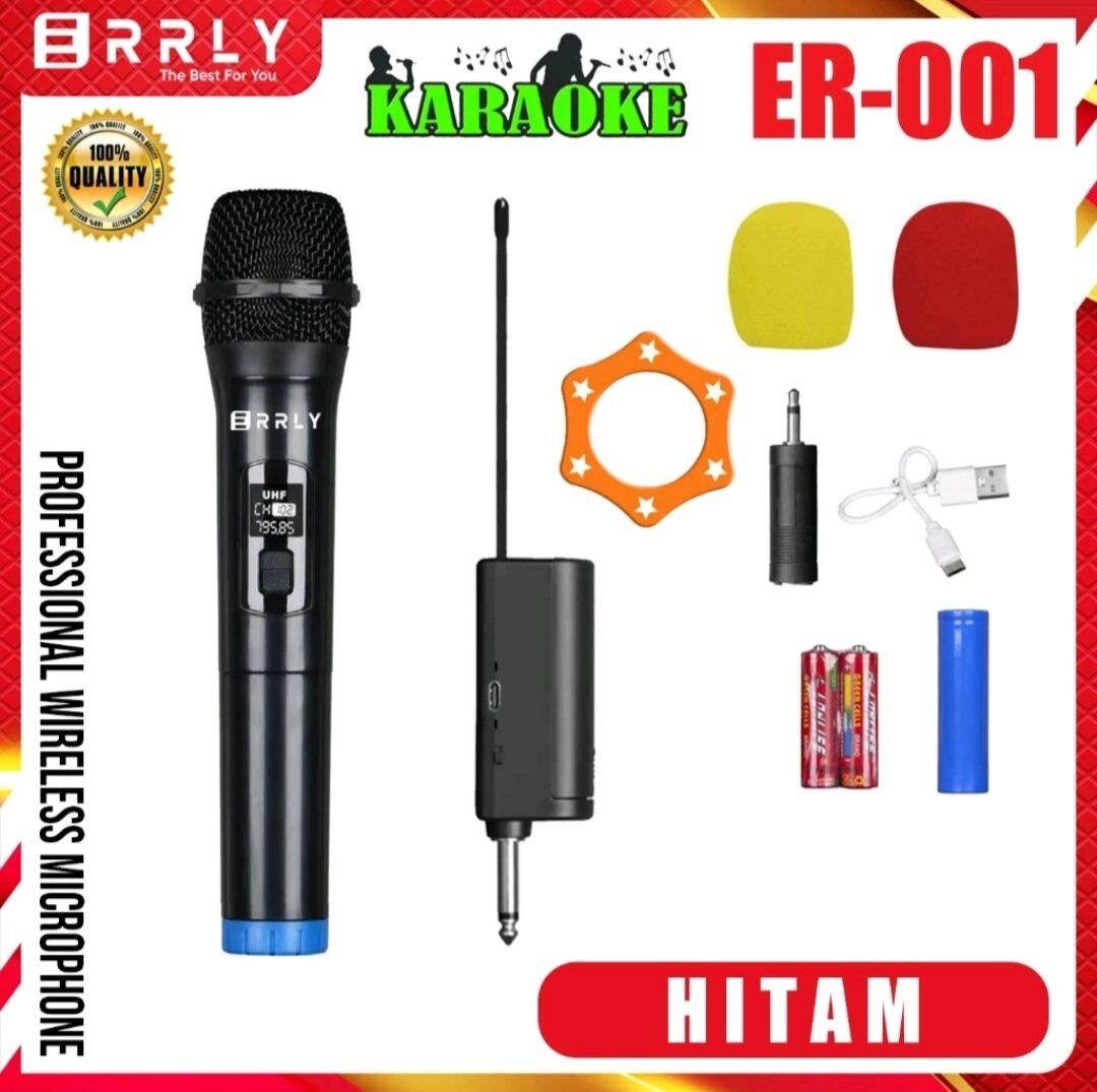 Mic Microphone Karaoke Profesional Wireless YF-108S UHF Double Free Sarung Mic