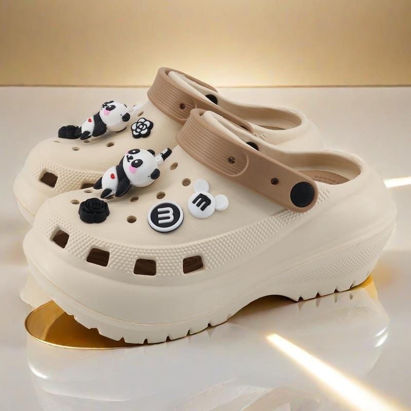 LAYTENY Sandal Kodok Wanita Sepatu Baim Sendal Fuji Dewasa Platform Sandal Jelly Baim Wedges EVA