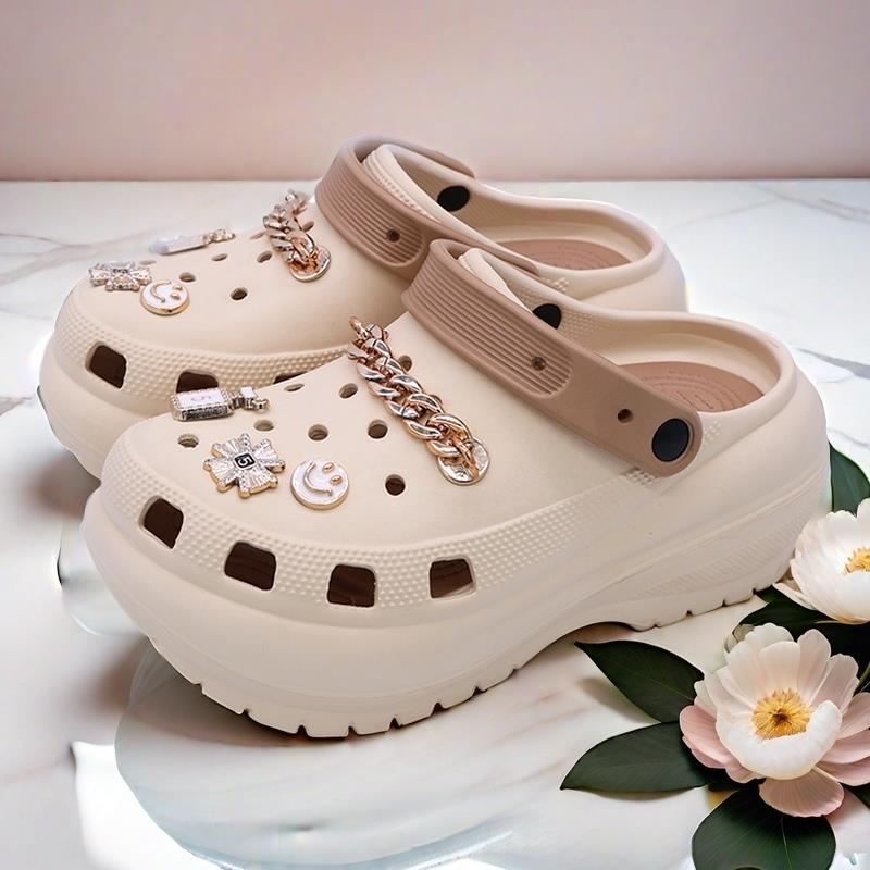 LAYTENY Sandal Kodok Wanita Sepatu Baim Sendal Fuji Dewasa Platform Sandal Jelly Baim Wedges EVA