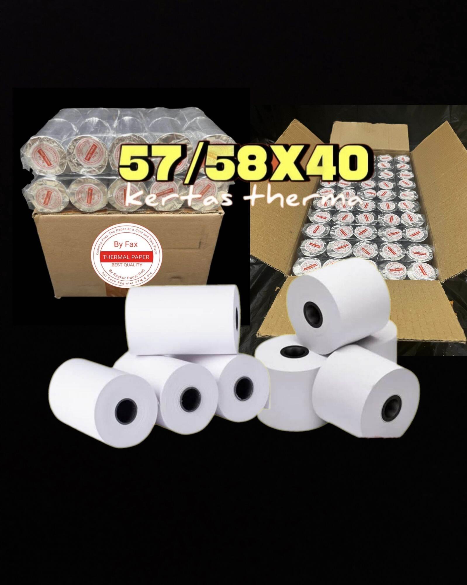 Kertas kasir thermal 58x40 struk edc bluetooth paket 10 pcs