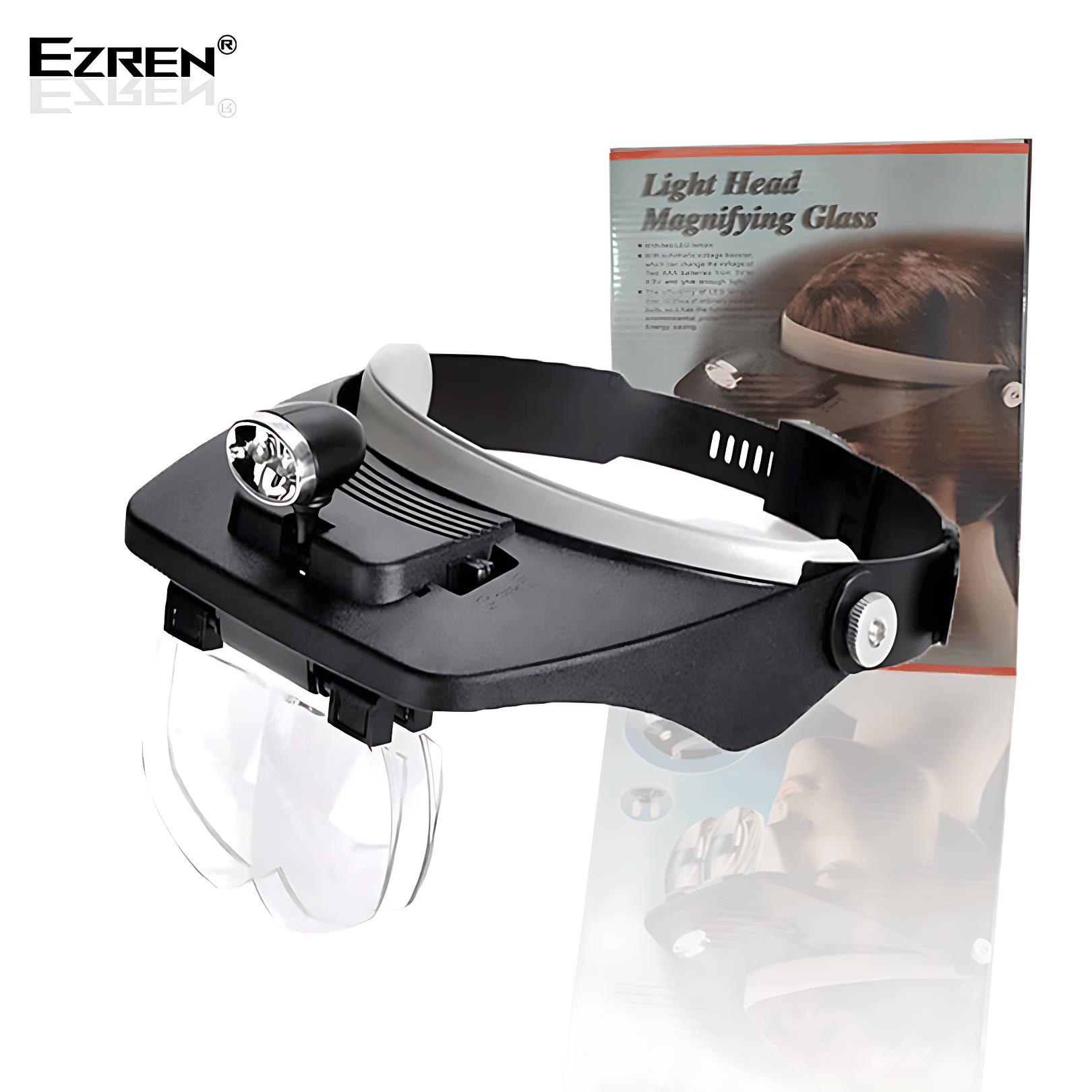 Ezren EZ-0494 Light Head Magnifying Glass Kaca Pembesar Model Topi Led