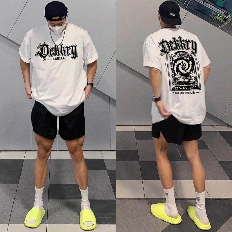 Surat T-shirt Atasan Baju Kaos Oversize Pria Putih Dewasa Distro Lengan Pendek Keren Premium Street Style Round Neck C129