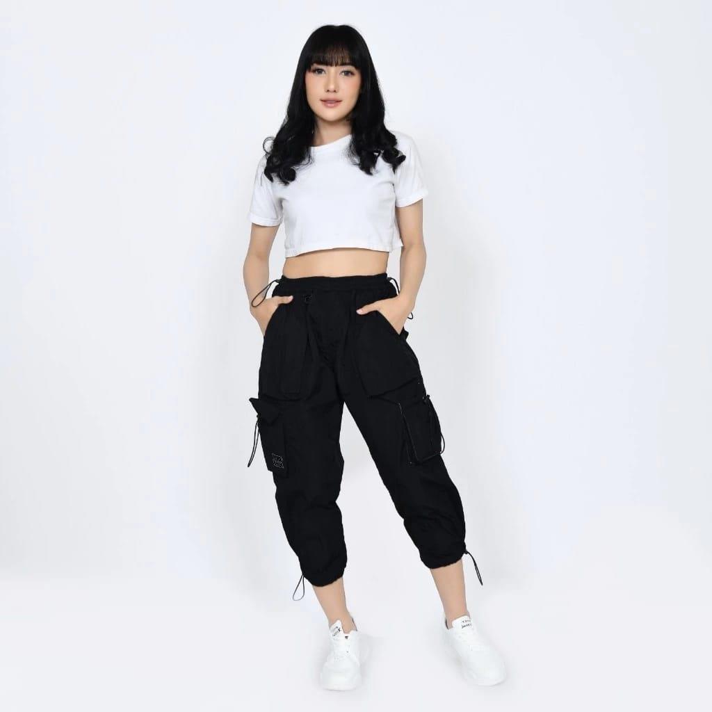 Bootloop - Celana Parasut Cargo Wanita - Celana Cargo Parasut 7/8 Wanita
