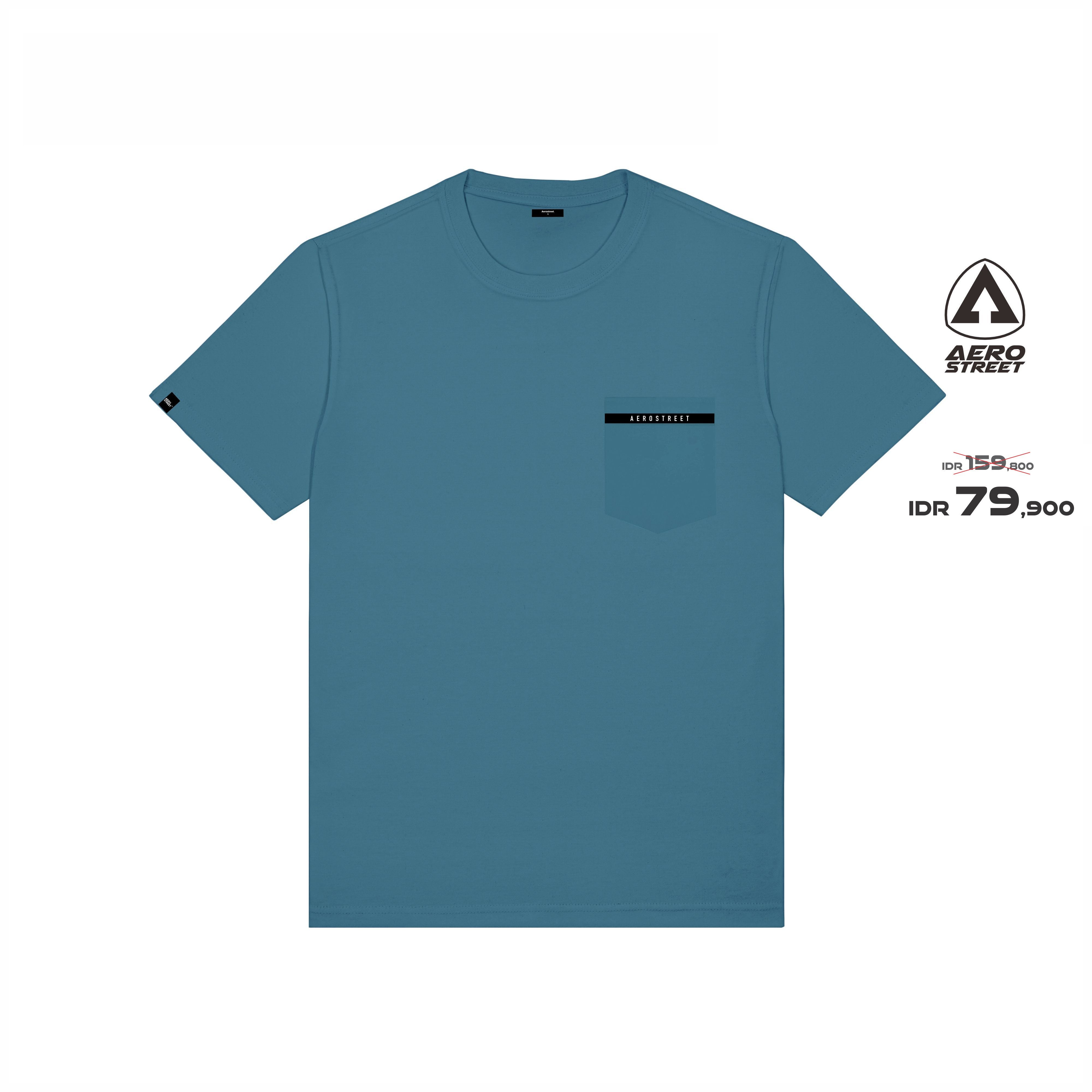 Aerostreet T Shirt Torino Steel Blue T-Shirt Tshirt KBF01