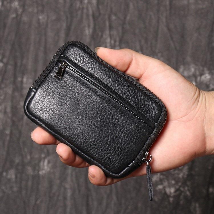 Dompet Mini Pria Wanita Kulit Asili - Dompet Koin Kulit Aslii Quiser