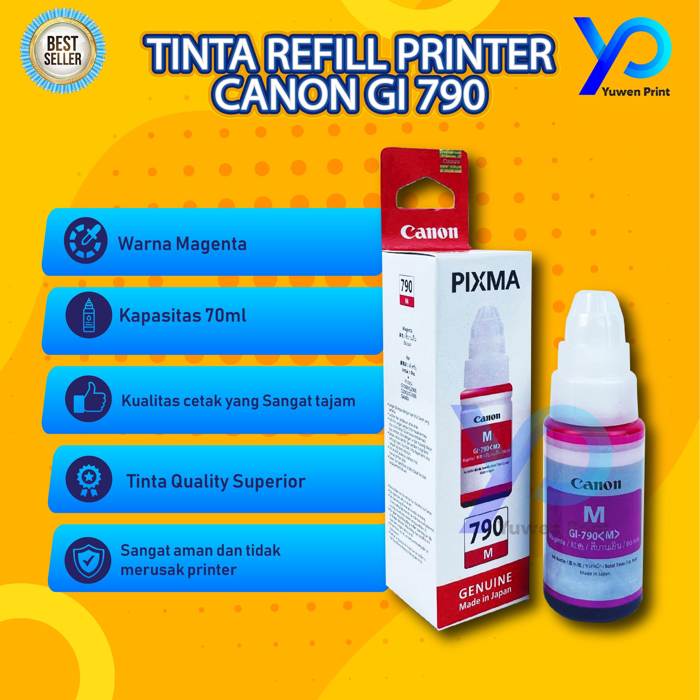 Tinta Canon GI-790 Refill Untuk Printer G1000 G1010 G2000 G2010 G3000 G3010 G4000 G4010 Cetak Tajam