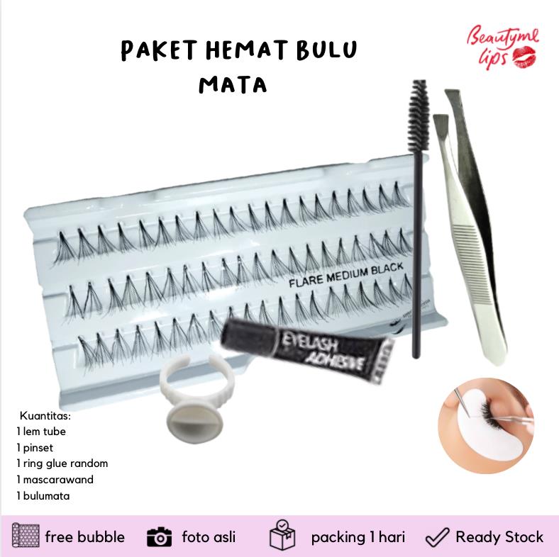 Paket Bulu mata tanam Knot Free - eyelash extension human hair kualitas export / paket eyelash