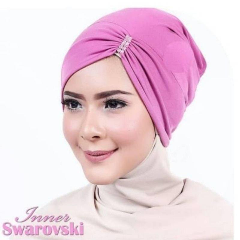 Ciput Arab Payat Inner Kerut Manik Bahan Kaos Inner Poni Kerut Samping Tanpa Cepol Nyaman Murah