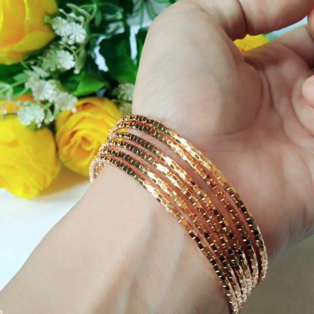 terlaris Gelang keroncong dewasa titanium anti luntur anti iritasi