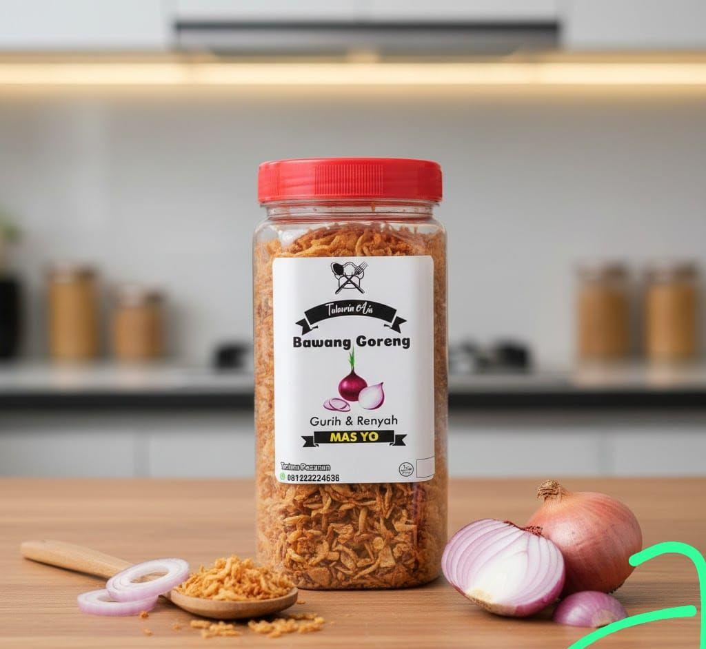 Bawang goreng toples Brebes promo full 200gr