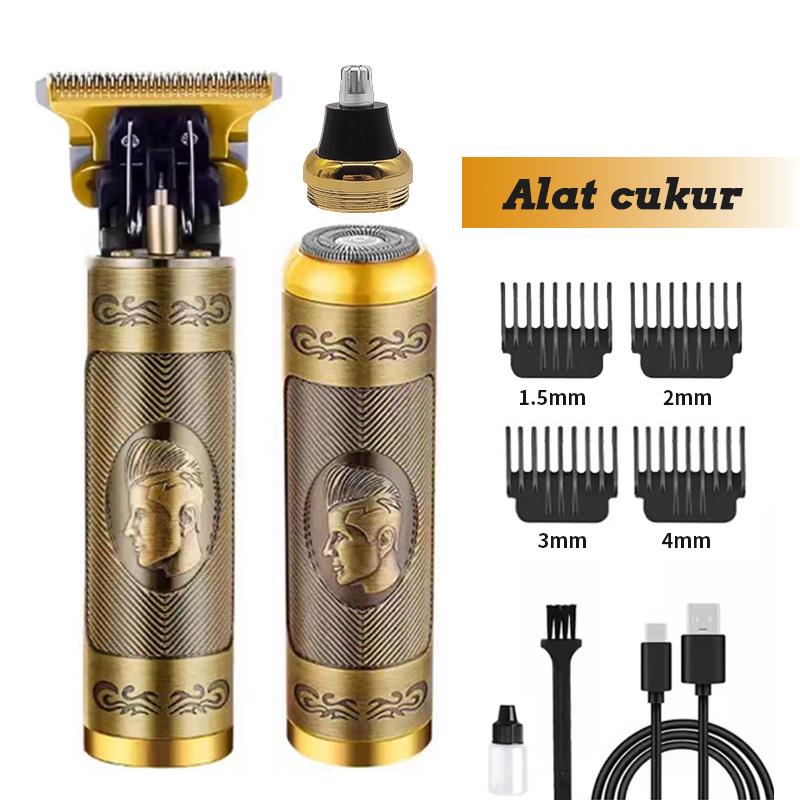 Gunting/alat cukur 3 in1 Alat Cukur Rambut Elektrik Mesin Potong Rambut Hair Clipper Alat Potong Rambut Cliper Rambut Cordless Professional Pemotong Rambut Hair Trimmer Rechargeable Cukur Jenggot Mesin Potong Rambut Hair Clipper Pemangkas bulu hidung