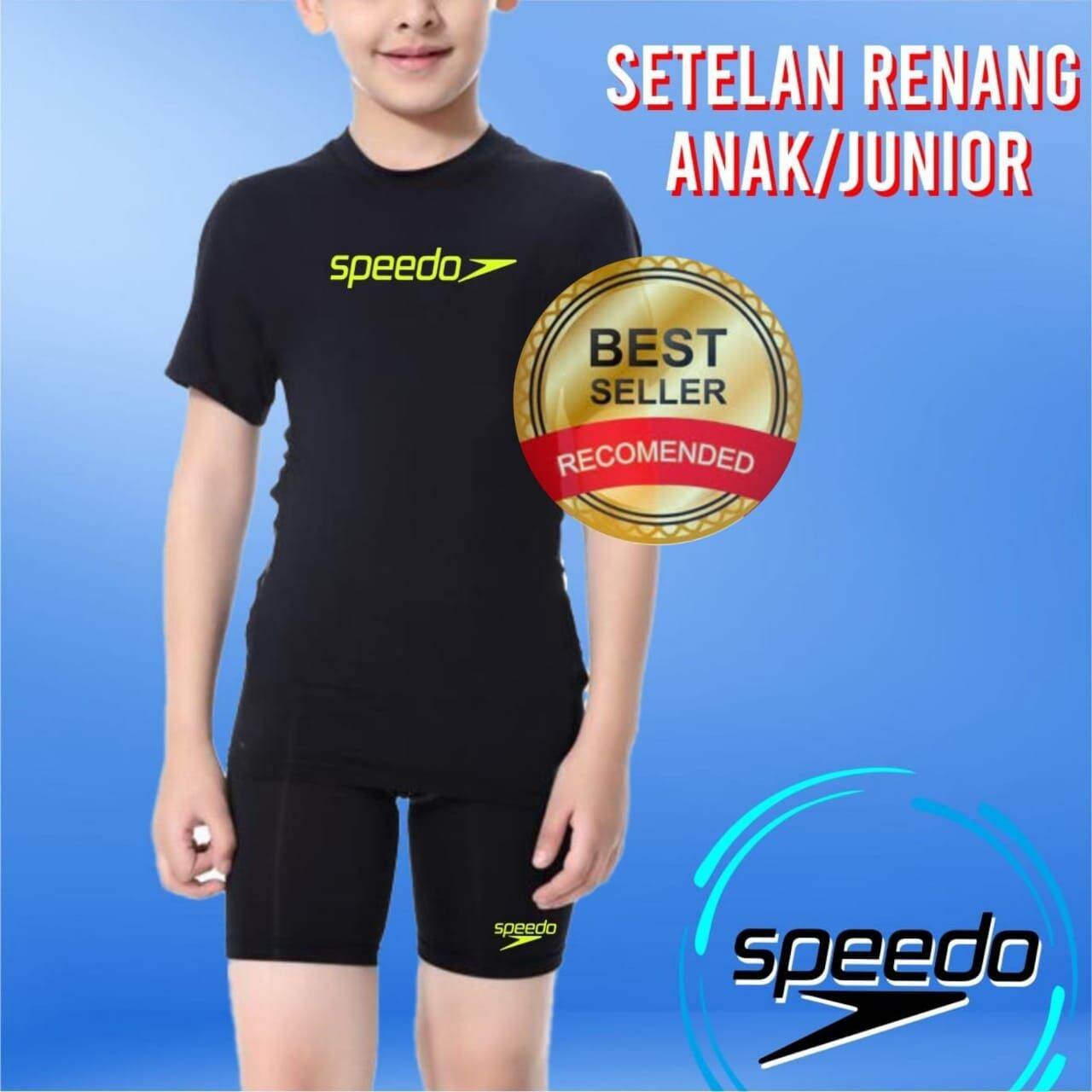 Setelan baju renang anak - baju renang anak sporty - celana renang anak pendek