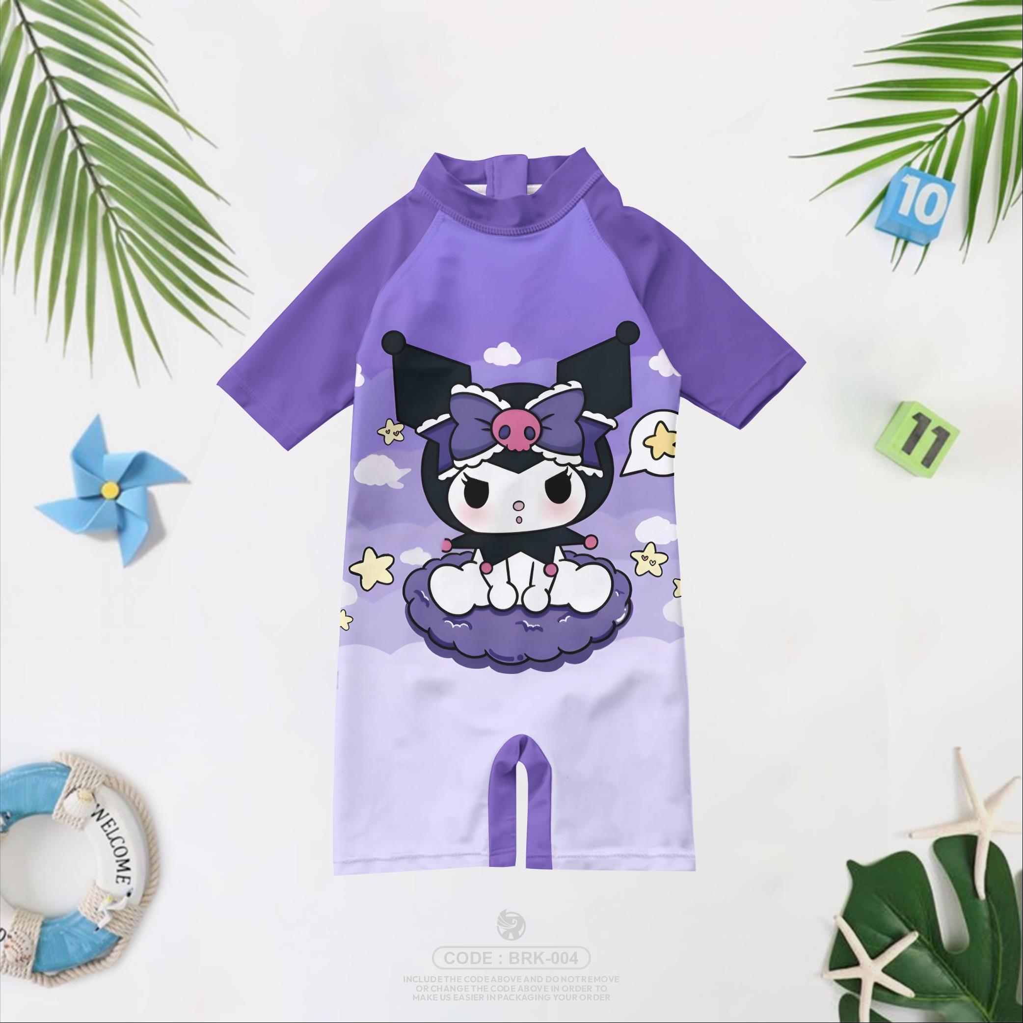 Swimsuit Anak Perempuan Motif Terbaru Kuromi Lucu