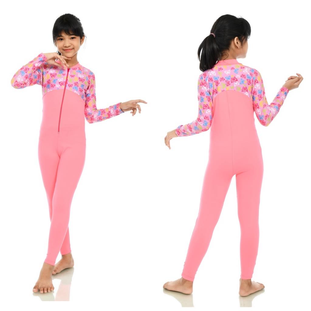 baju renang anak perempuan DARTFIT diving Selam panjang anak SD tanggung motif