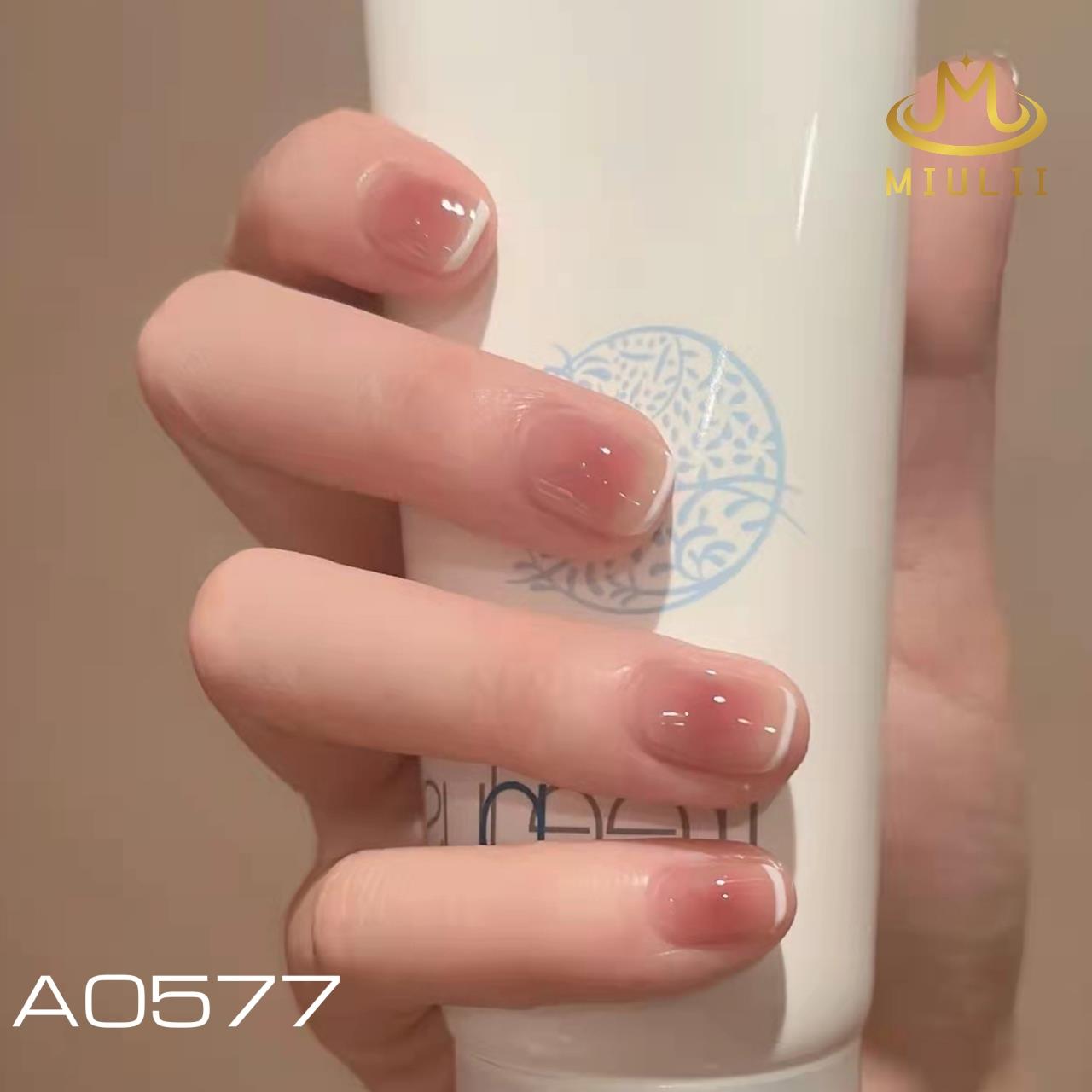 MIULII/KUKU PALSU A0577/24PCS/3D/NAIL ART/PREMIUM/CUTE/BIRU/FREE LEM JELLY/KUTEK