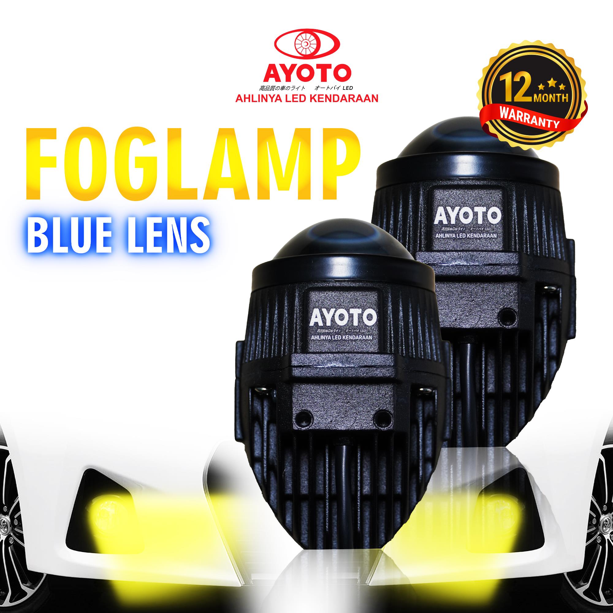 SEPASANG (2pcs ) BILED FOGLAMP AYOTO 2INCHI & 3INCHI LAMPU KABUT HI LOW BEAM 1 WARNA & 3 WARNA BAHAN PREMIUM