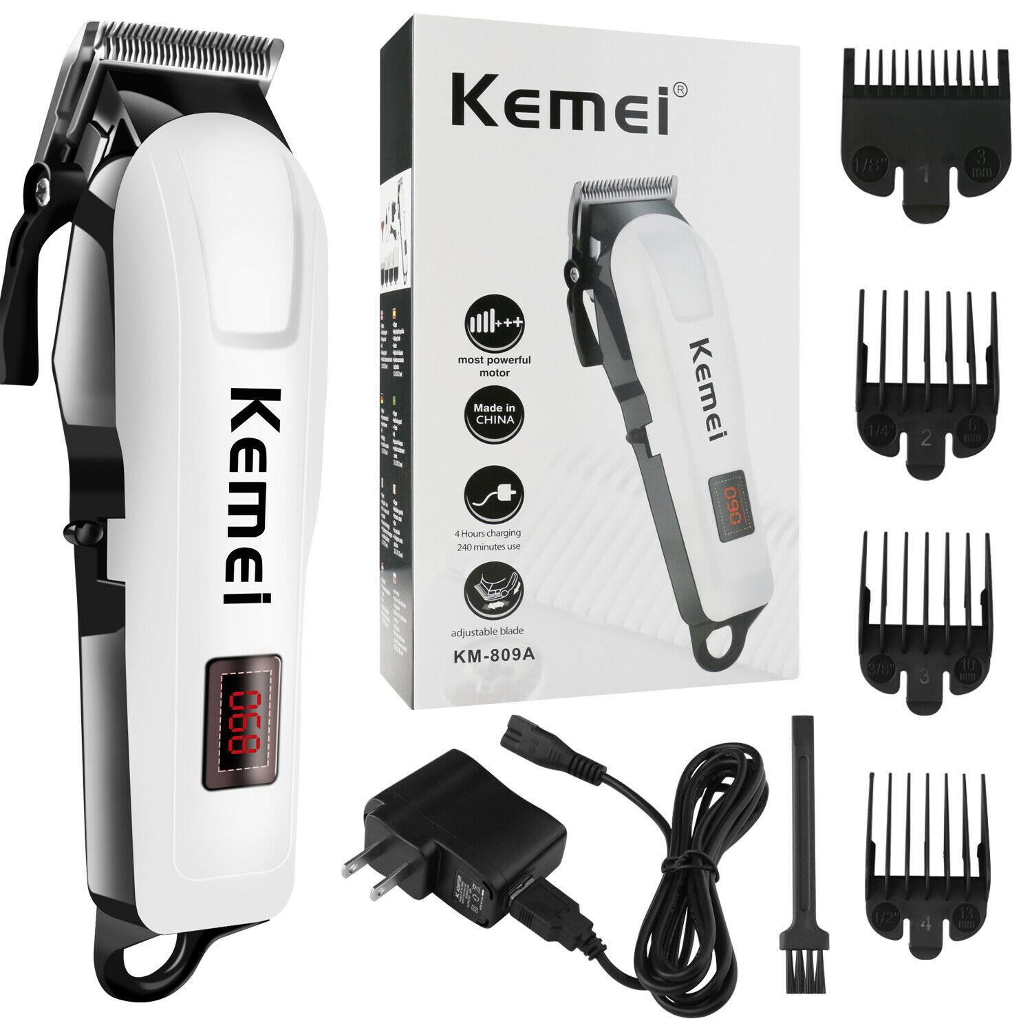Kemei Alat Cukur Rambut KM-809A Hair Clipper Rechargeable Lcd Cordless
