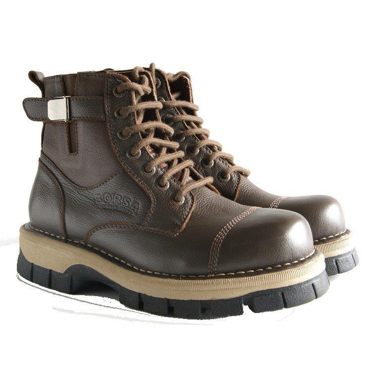 Borsa Sepatu Boots Kasual Pria Laki Kulit Asli Aviator