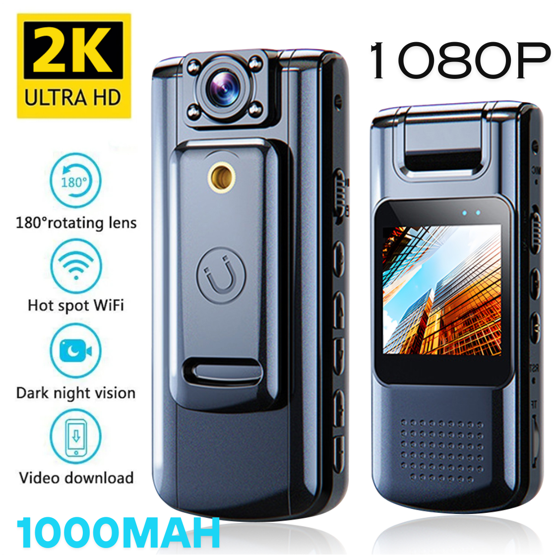 PROMO JOZUZE L11 Camera Body Cam mini WiFi pengintai Full HD 1080P 1000mAh Kamera Tersembunyi