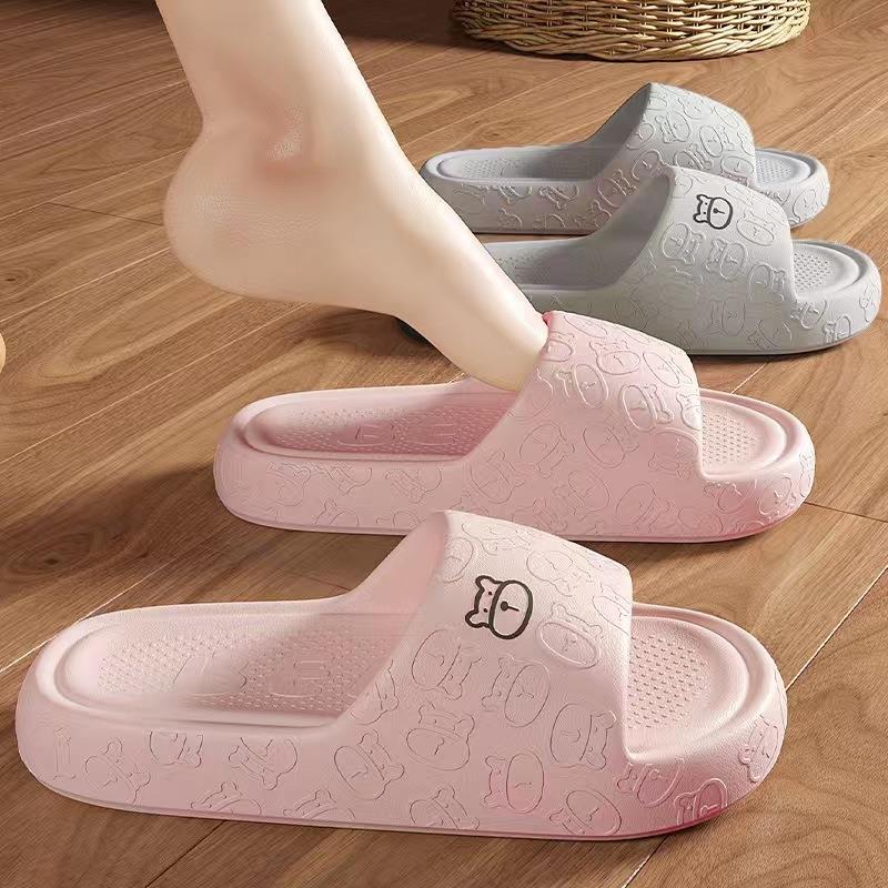 Sandal Slop Jelly Karet Model Bear Wanita Rumah Slipper / Sandal Indoor Kartun
