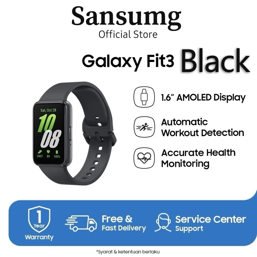 [100%ORI]Official Sansumg Galaxy FIT 3 Black/Pink Smartband Comfortable All-Day Wearing Advanced Sleep Health Management Up to Two-Week Battery Life Smartwatch-like Display GPS NFC Detak Jantung Tekanan Darah Dan Ganti Wallpapper android rekomendasi murah