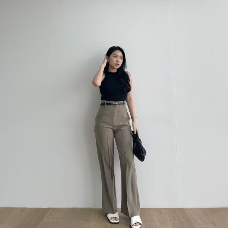 Ju Fashion - Celana Diora Wanita Highwaist Pants Celana Kulot Wanita Terbaru