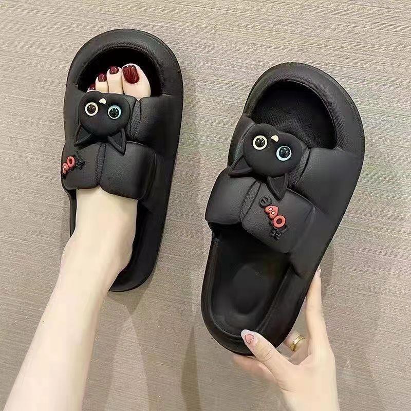 Dejavu Sendal Wanita Terbaru Jelly Karet Sandal Slop Flat Rumahan Empuk Elastis Sendal Anti Slip HSN109