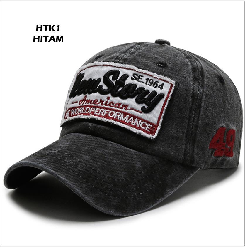 TOPI PRIA KEREN BASEBALL CAP SPORT DEWASA IMPORT KOREA DISTRO NEW STORY CASUAL DENIM HTK