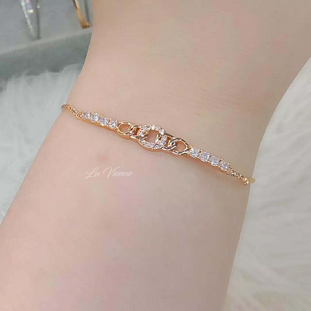 La Vienne - Bayuni - Gelang Serut Titanium Wanita - Perhiasan Perempuan Anti Karat Elegan dan Mewah