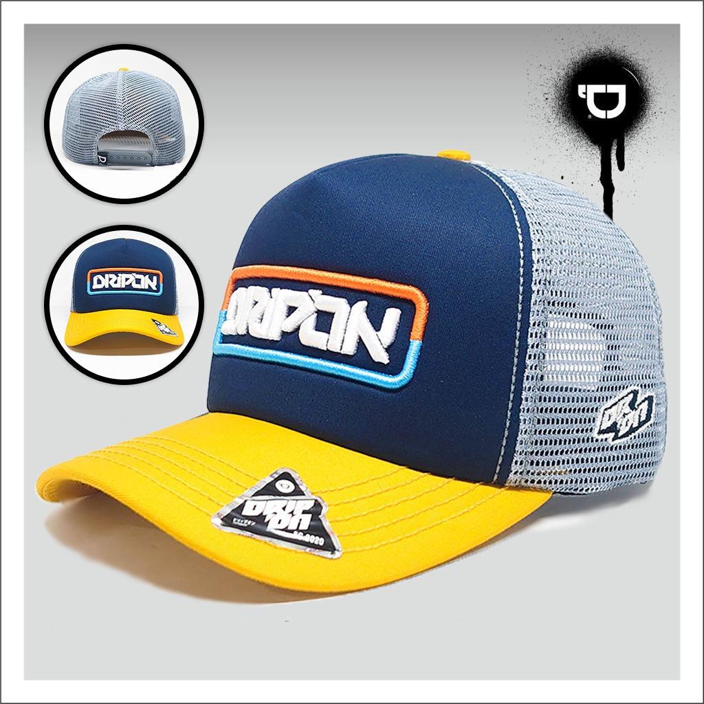 DRIP ON Topi Jaring Pria Trucker Hat Drip Character
