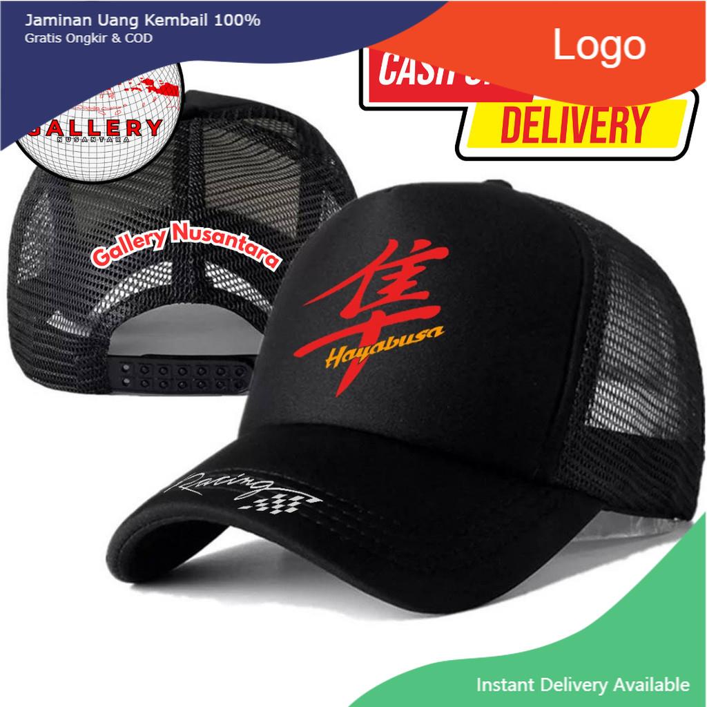 Topi Trucker HAYABUSA RACING - Topi Distro HAYABUSA RACING Logo - Topi SUZUKI HAYABUSA RACING Premium - Topi Pria Dewasa - Topi Pria Original Asli - Topi Jaring Pria Keren Distro - Other