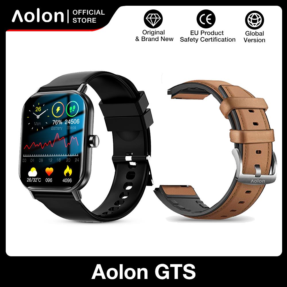 Aolon Watch GTS Smartwatch Multifungsi dengan Display HD 1.83 Inch Mode Olahraga Lebih dari 100 Kebersihan IP68 & Pemantauan Suhu Jantung