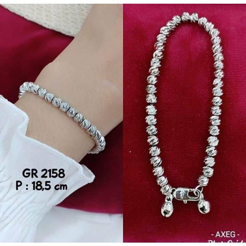 (Bayar COD) GELANG TANGAN BIJI LADA PERAK GOLD STLY KOREAN ANTI KARAT ANTI LUNTUR