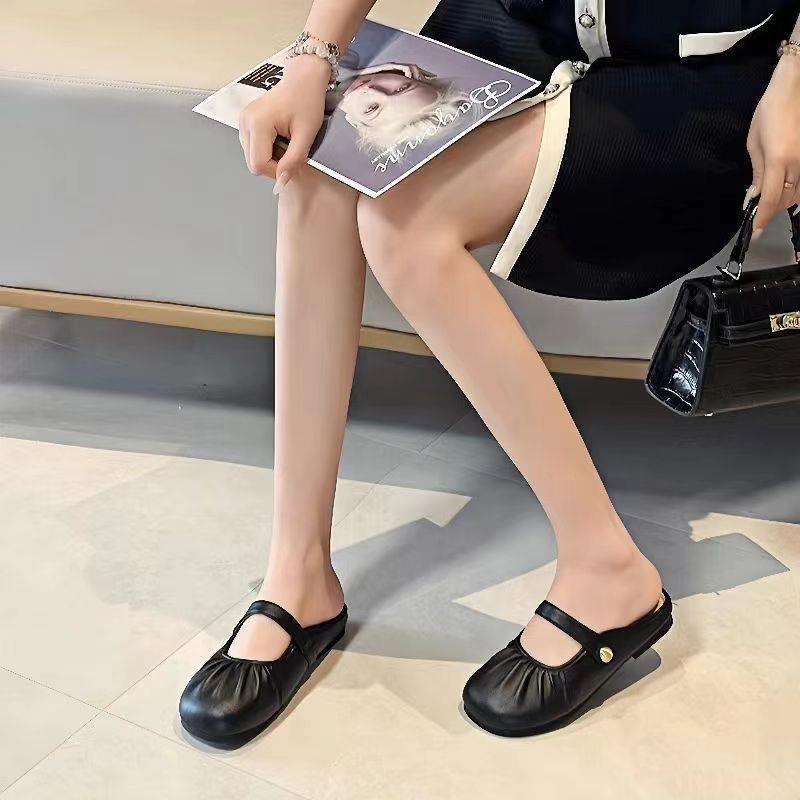 YooWoo Sandal Slip On Wanita Flat / Sandal Empuk Wanita / Sandal Fashion / Sandal Ujung Tertutup / Sandal Fashion Korean Style