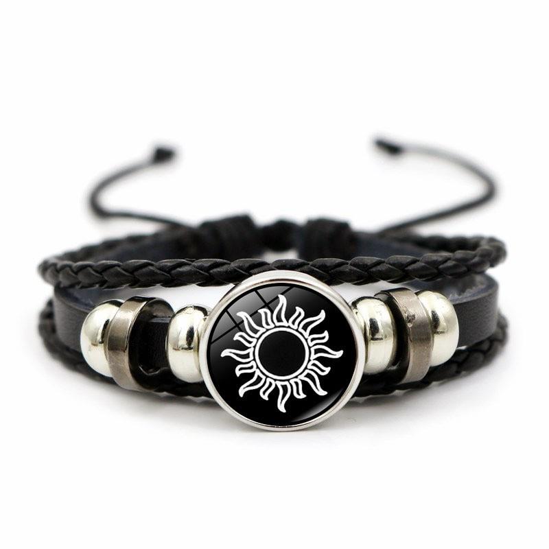 Bracelet Couple Gelang Capel Pasangan Estetik Bulan Sabit Fashion Gelang Couple Kulit