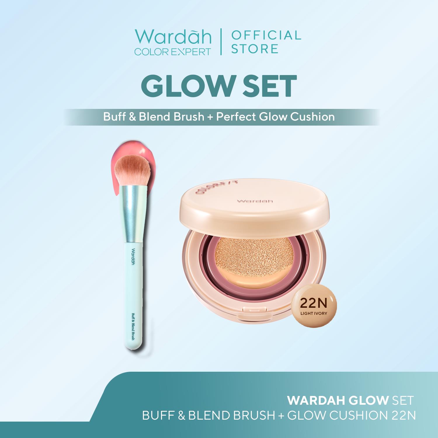 Wardah Halal Tool Brush – Wardah Buff & Blend Brush Wardah Set & Finishing Brush Wardah Beauty Blender – Colorfit Matte Foundation Colorfit HD Blurify Loose Powder – Bundle Brush Set – Make Up Tools - Brush - Wardah Make Up Kit - Makeup