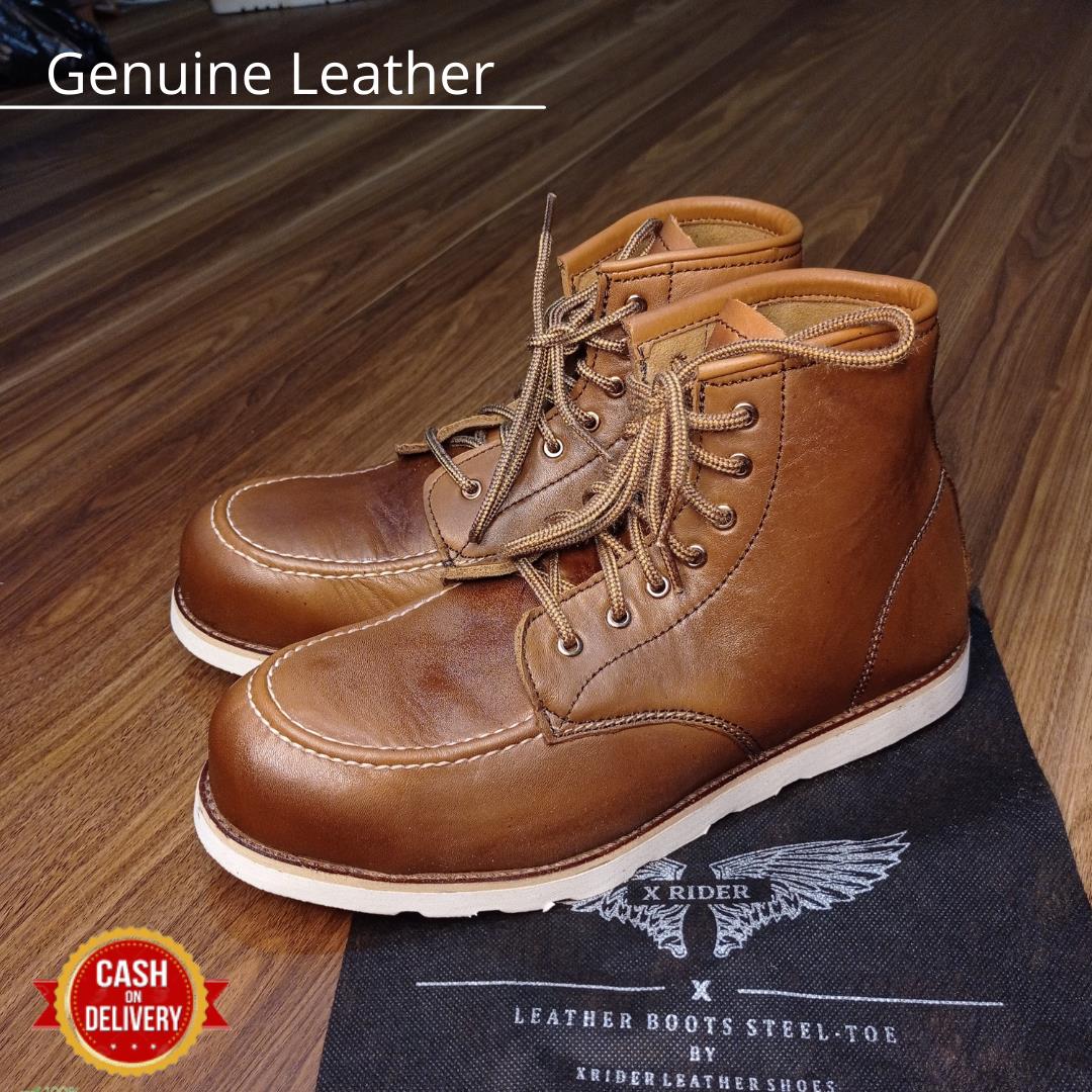 Sepatu Moc toe model redwing safety ujung besi