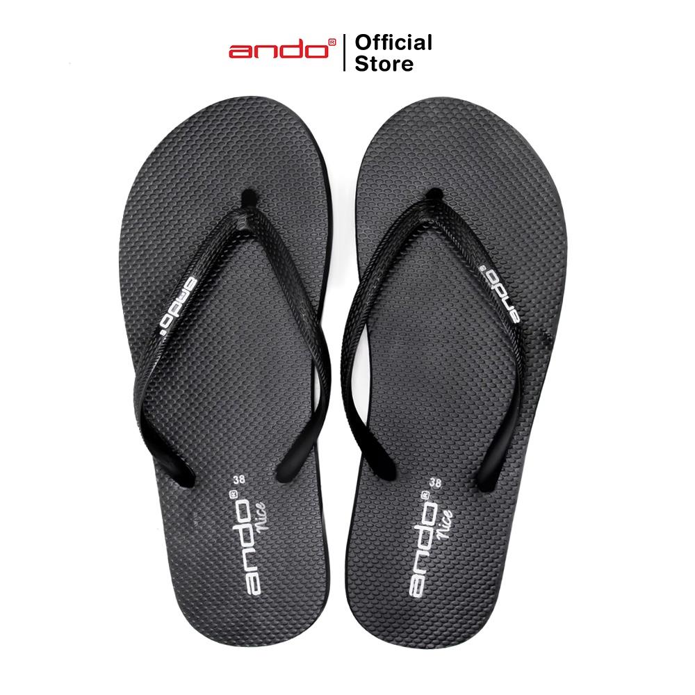 Ando Official Sandal Jepit Nice Wanita Dewasa - Hitam