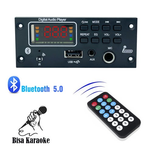 Mp3 Kit Modul Bluetooth Persegi 12V plus karaoke