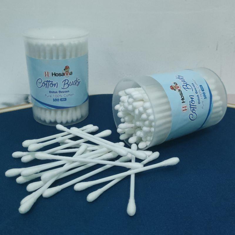 SATUAN ( SATU TABUNG ) Cotton Bud Hosanna Dewasa Anak dan Bayi Kemasan Tabung Cotton Bud Premium Hosana