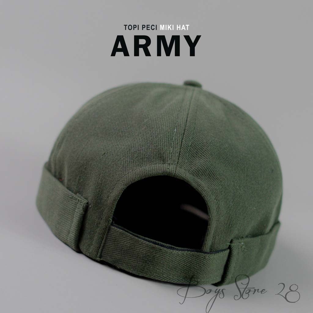 Peci Miki Hat / Topi Peci / Peci Hitam peci putih Polos Kopiah Dewasa