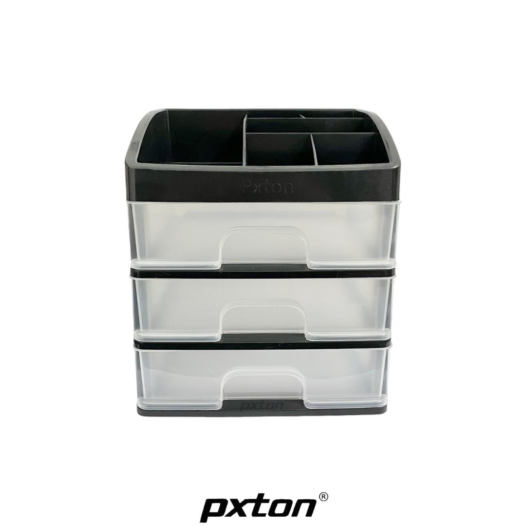 PXTON - Rak Kosmetik 3 Laci Rak Tempat Kosmetik / storage box / Rak / keranjang serbaguna / tempat penyimpanan / box / keranjang penyimpanan/ KOTAK MAKEUP / KOTAK MAKEUP MINI / BOX MAKEUP / BEAUTY CASE / TEMPAT KOSMETIK